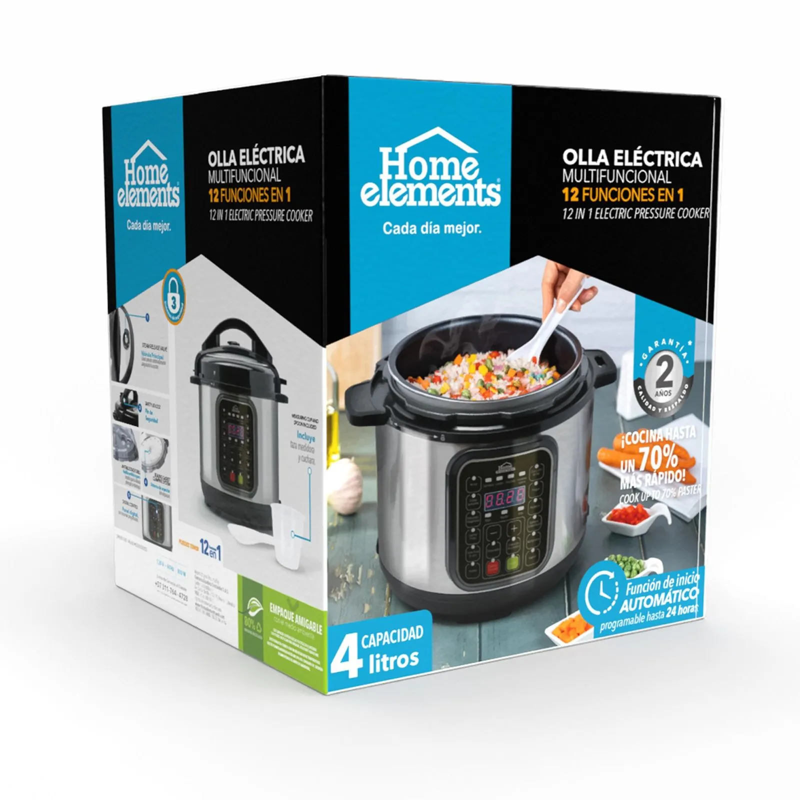 OLLA MULTIFUNCIONAL DE 4 LITROS HEOM4202SS - Imagen 3