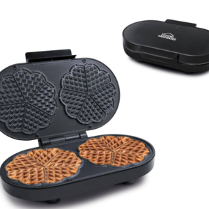 WAFFLERA 2 PUESTOS NEGRA